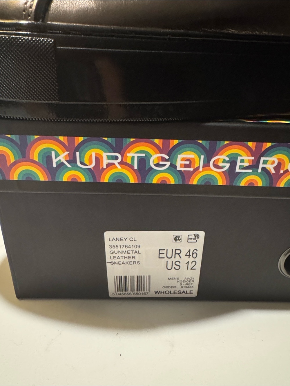 Kurt Geiger Men's Metallic Bronze Lace-Up Sneakers - Picture 8 of 8